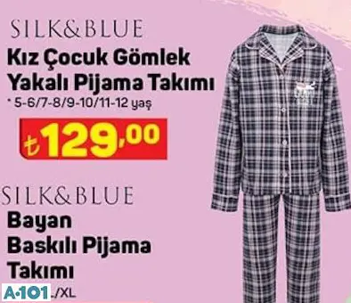 SİLK&BLUE GÖMLEK YAKALI PİJAMA TAKIMI